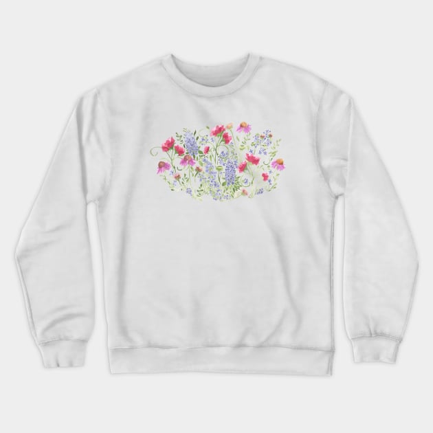 Flowering Meadow Crewneck Sweatshirt by marlenepixley